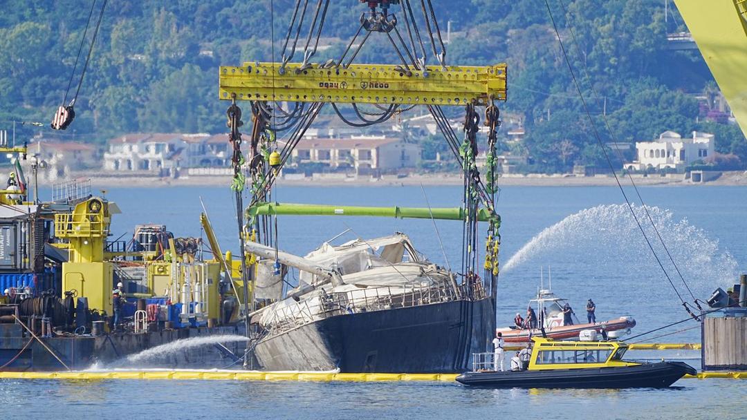 Bayesian Superyacht Raised Off Sicily 10 Months After Sinking