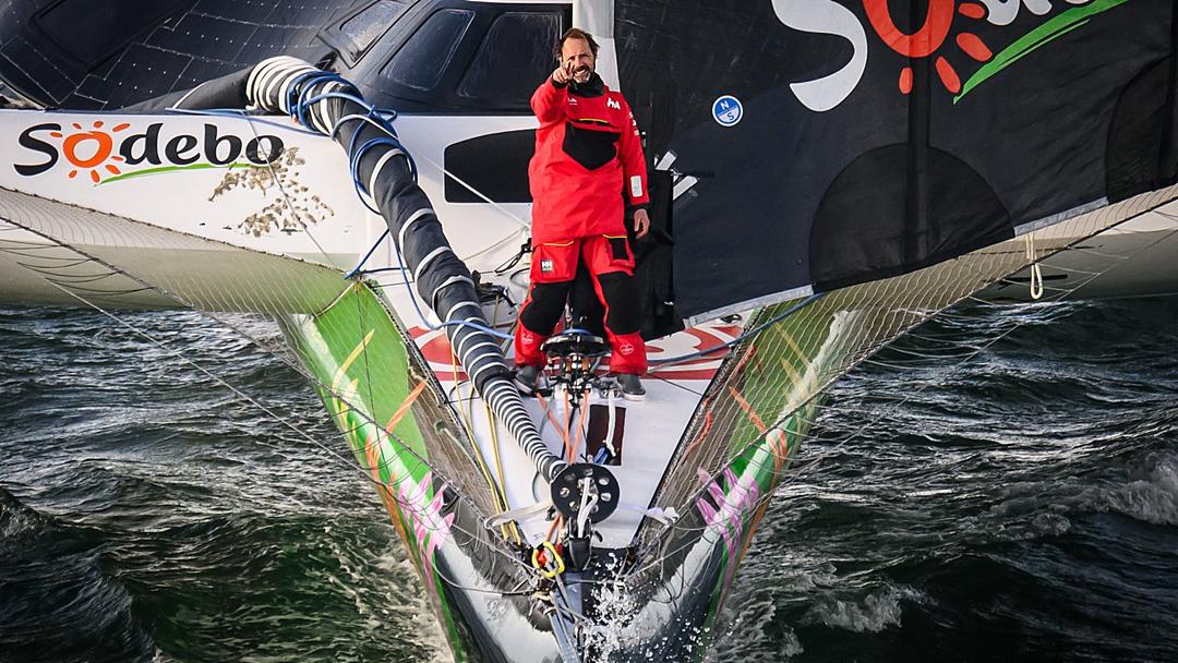 French Skipper Breaks Round-the-World Sailing Record