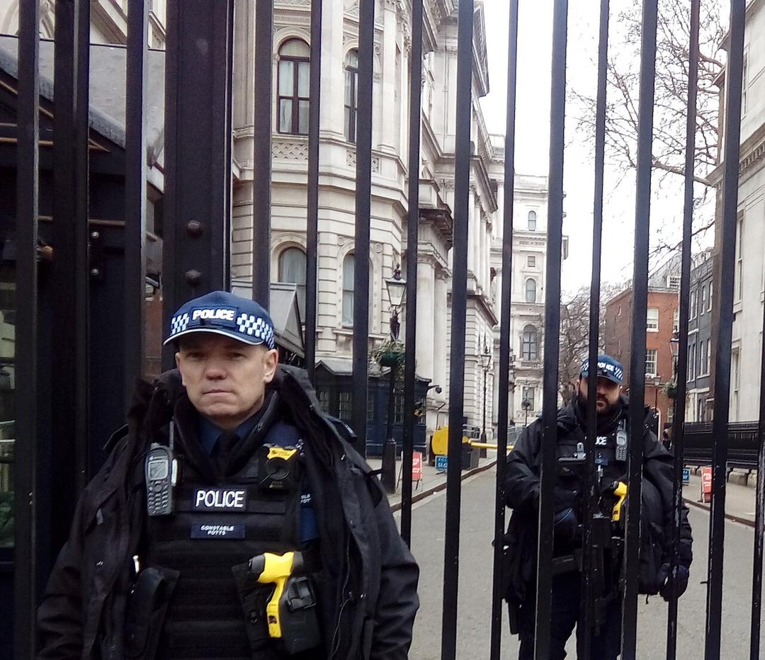 UK: Car Crashes Into Gates at Downing Street