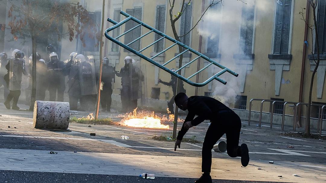 Rama Says Albania Protesters Crossed 'Red Line' in Day 7 Clashes